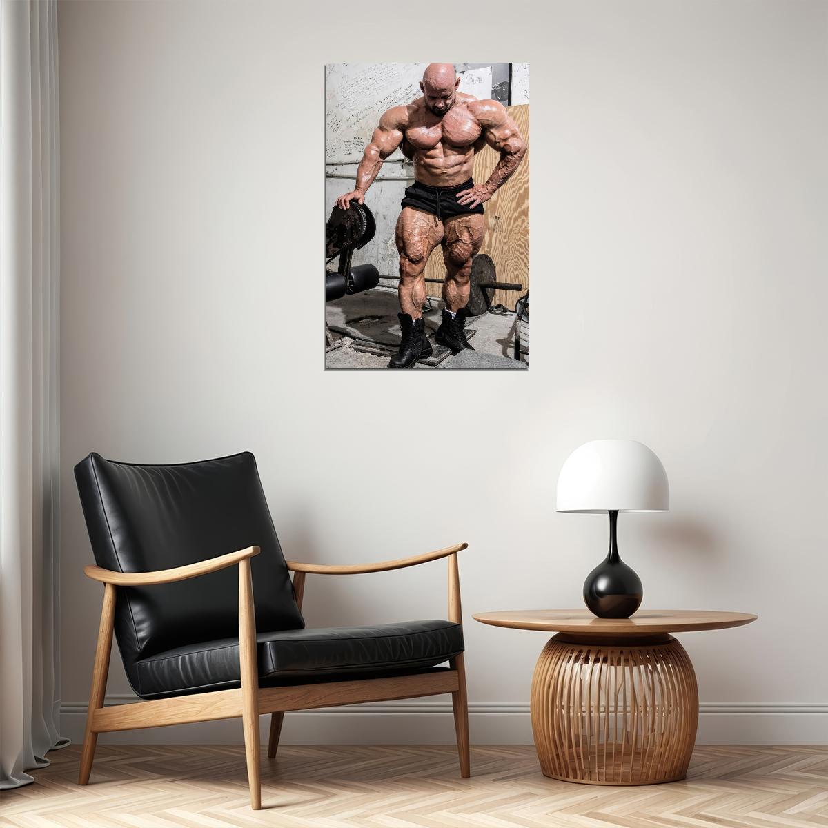 Branch Warren Gym Shot Famous Bodybuilder Poster Bodybuilding Workout HD Photo Print Inspirational Gym Decor Athletes Icon Wall Art Weightlifting Artwork Gifts for Fitness Lovers - xonomax