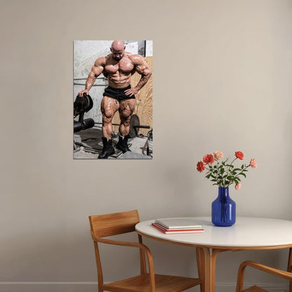 Branch Warren Gym Shot Famous Bodybuilder Poster Bodybuilding Workout HD Photo Print Inspirational Gym Decor Athletes Icon Wall Art Weightlifting Artwork Gifts for Fitness Lovers - xonomax