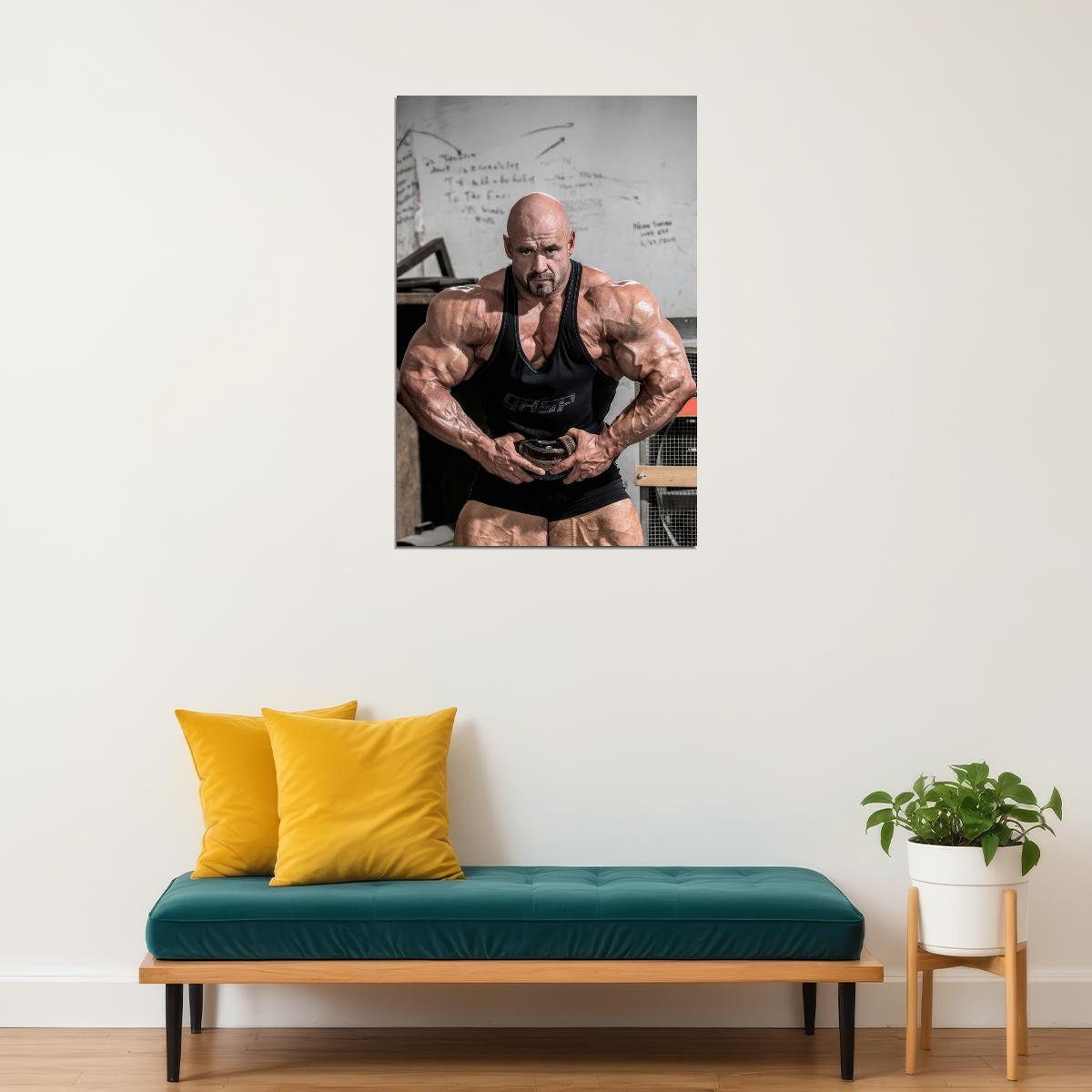 Branch Warren Most Muscular Pose Gym Shot Famous Bodybuilder Poster Bodybuilding Workout HD Photo Print Motivational Gym Decor Athletes Icon Wall Art Weightlifting Artwork - xonomax