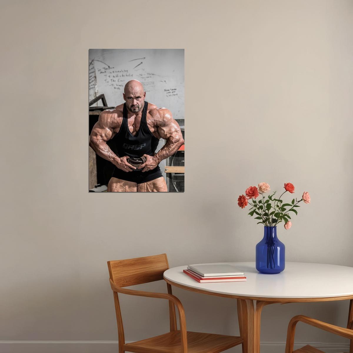 Branch Warren Most Muscular Pose Gym Shot Famous Bodybuilder Poster Bodybuilding Workout HD Photo Print Motivational Gym Decor Athletes Icon Wall Art Weightlifting Artwork - xonomax