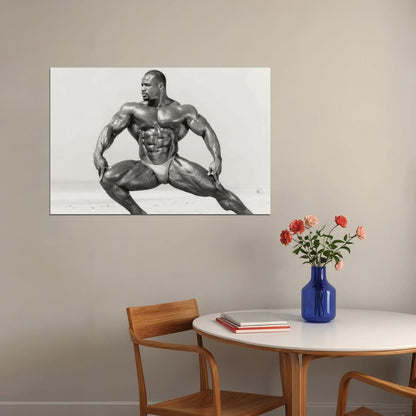 Chris Cormier Black And White Famous Oldschool Bodybuilder Poster Bodybuilding Workout HD Photo Print Inspirational Gym Decor Athletes Icon Wall Art Weightlifting Artwork - xonomax