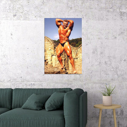 Eddy Ellwood Bodybuilder Poster Abdominals and Thighs Pose Bodybuilding Workout HD Photo Print Inspirational Gym Decor Athletes Icon Wall Art Weightlifting Artwork - xonomax