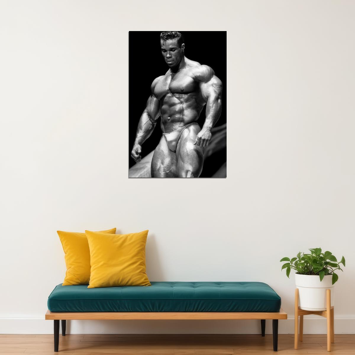 Kevin Levrone Black And White Bodybuilder Poster Bodybuilding Workout HD Photo Print Motivational Gym Decor Athletes Icon Wall Art Weightlifting Artwork Gifts for Fitness Lovers - xonomax