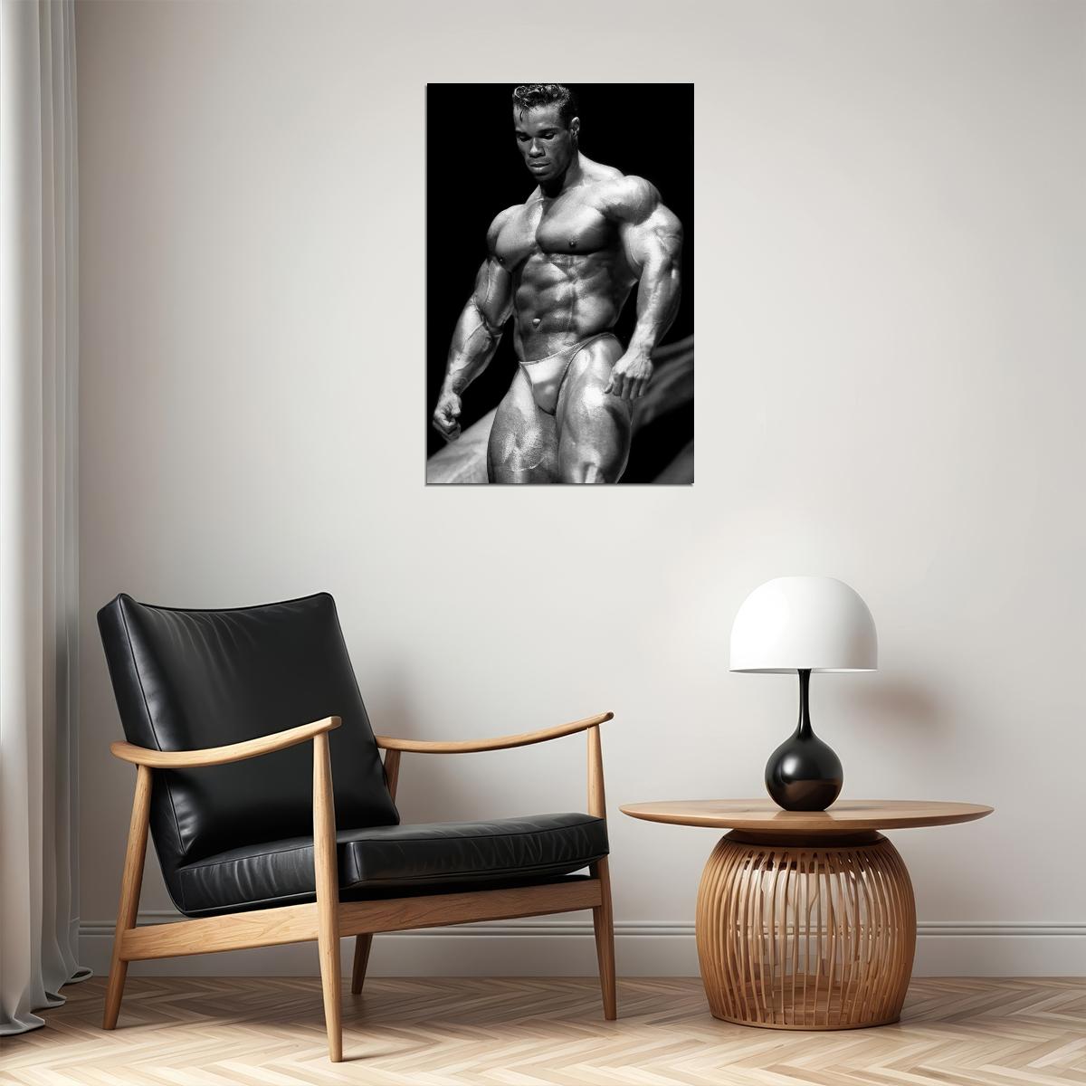 Kevin Levrone Black And White Bodybuilder Poster Bodybuilding Workout HD Photo Print Motivational Gym Decor Athletes Icon Wall Art Weightlifting Artwork Gifts for Fitness Lovers - xonomax
