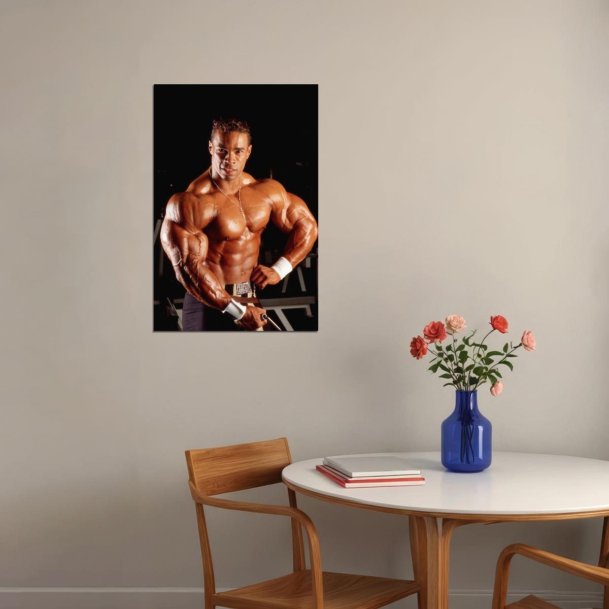 Kevin Levrone Bodybuilder Poster Bodybuilding Workout HD Photo Print Inspirational Gym Decor Athletes Icon Wall Art Weightlifting Artwork Gifts for Fitness Lovers - xonomax