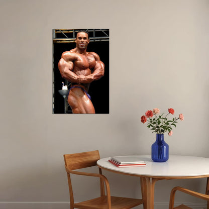 Kevin Levrone Side Chest Pose Bodybuilder Poster Bodybuilding Workout HD Photo Print Motivational Gym Decor Athletes Icon Wall Art Weightlifting Artwork Gifts for Fitness Lovers - xonomax