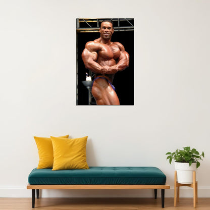 Kevin Levrone Side Chest Pose Bodybuilder Poster Bodybuilding Workout HD Photo Print Motivational Gym Decor Athletes Icon Wall Art Weightlifting Artwork Gifts for Fitness Lovers - xonomax