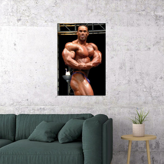 Kevin Levrone Side Chest Pose Bodybuilder Poster Bodybuilding Workout HD Photo Print Motivational Gym Decor Athletes Icon Wall Art Weightlifting Artwork Gifts for Fitness Lovers - xonomax
