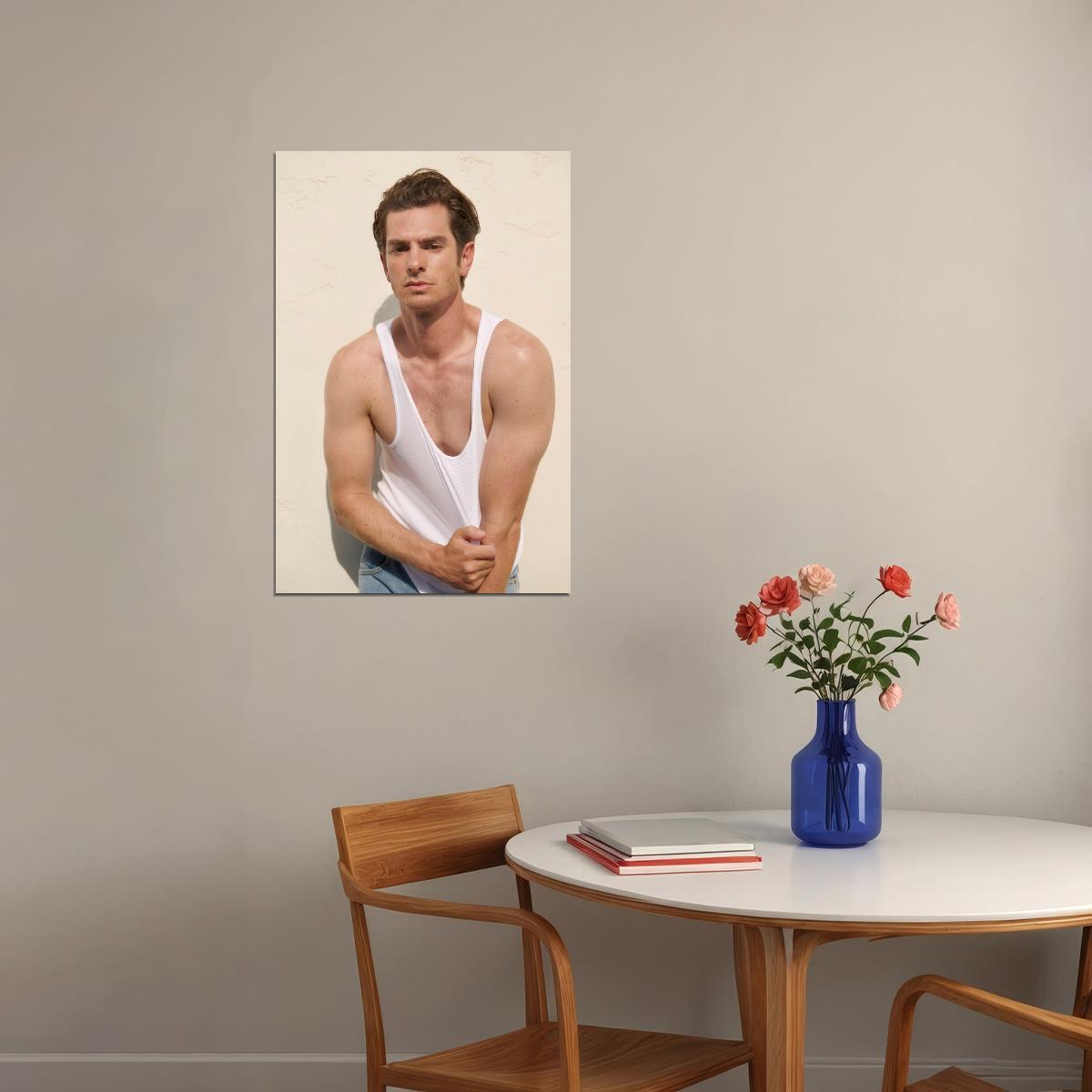 Andrew Garfield Photo Print Hollywood Celebrity Poster Handsome Man Wall Art Stylish Male Model Aesthetic Wall Decor for Bedroom Living Room - xonomax