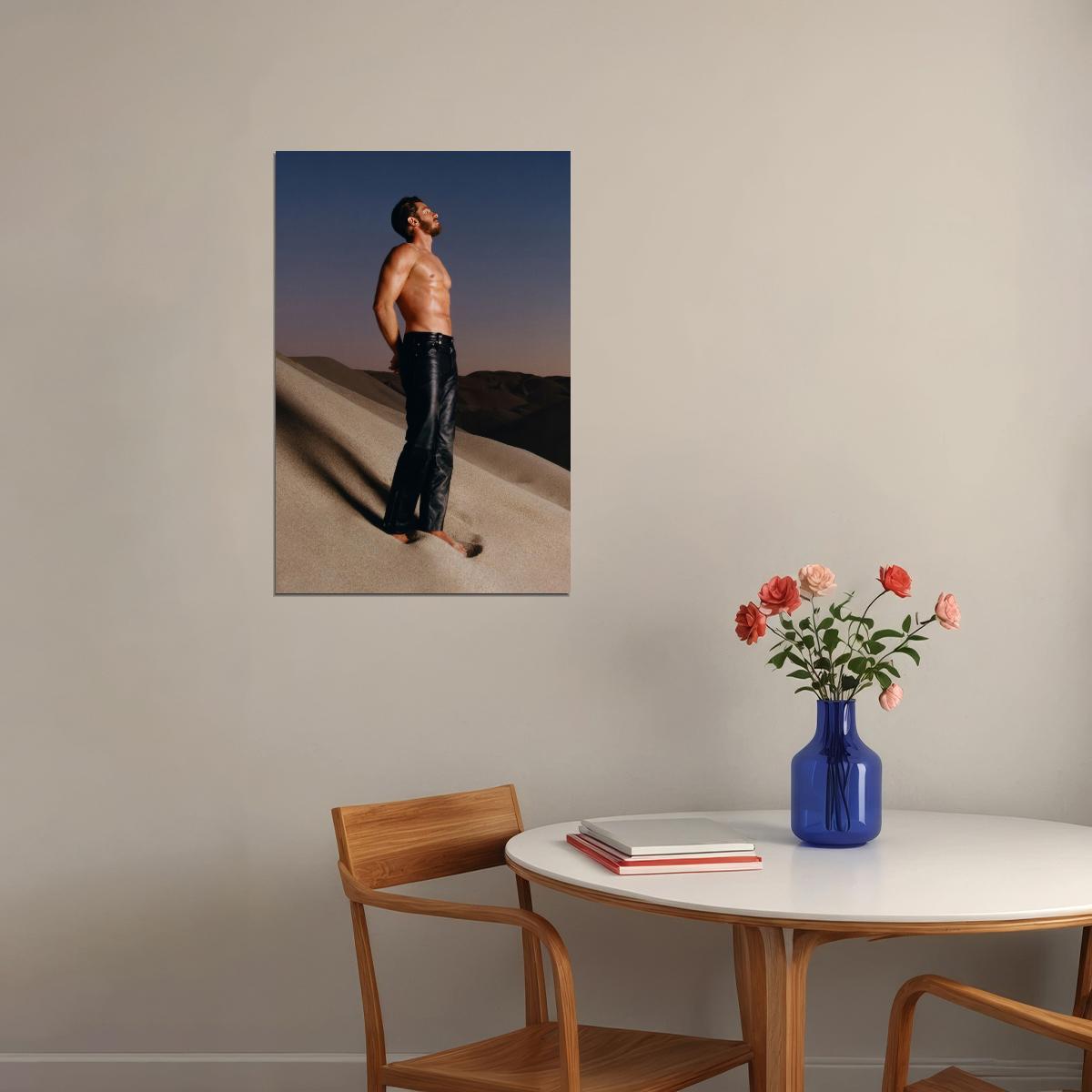 Andrew Garfield Poster Shirtless Celebrity Photo Print Hollywood Handsome Man Wall Art Muscular Male Aesthetic Wall Decor for Bedroom Living Space - xonomax