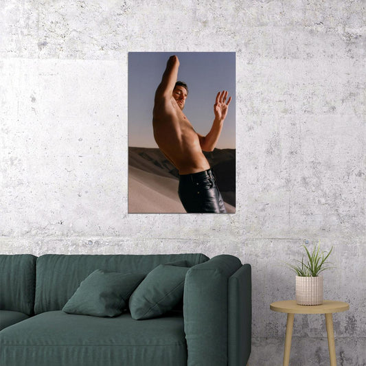 Andrew Garfield Poster Photo Print Shirtless Hollywood Celebrity Handsome Man Wall Art Stylish Male Model Aesthetic Wall Decor for Bedroom Living Room - xonomax