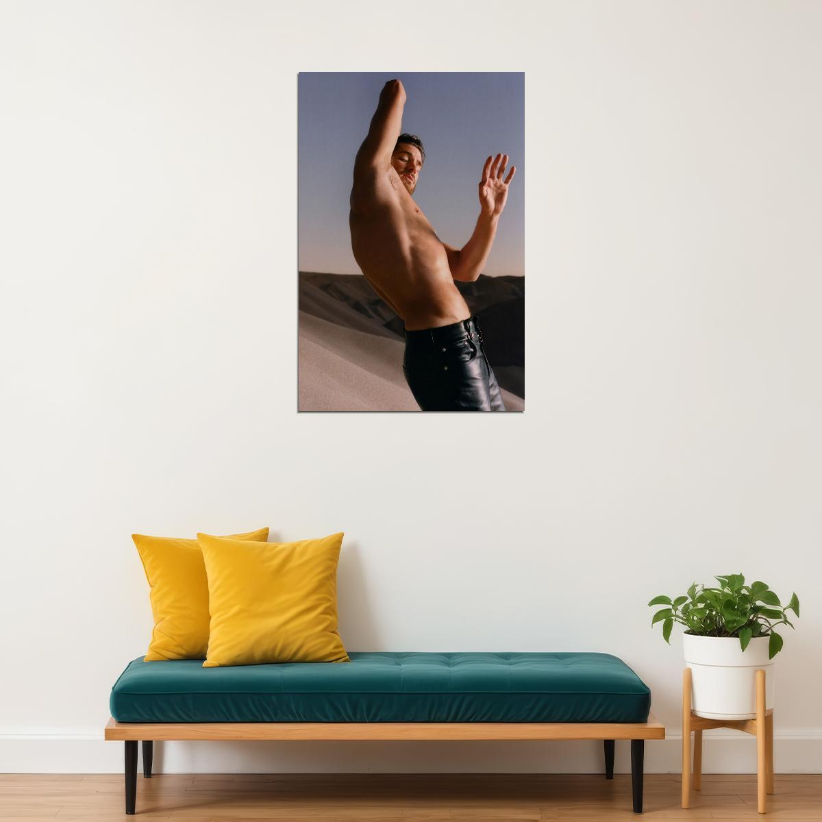 Andrew Garfield Poster Photo Print Shirtless Hollywood Celebrity Handsome Man Wall Art Stylish Male Model Aesthetic Wall Decor for Bedroom Living Room - xonomax