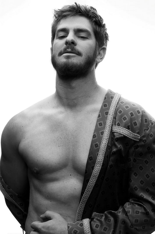 Andrew Garfield Black and White Photo Print Shirtless Celebrity Poster Hollywood Handsome Man Wall Art Stylish Male Model Aesthetic Wall Decor - xonomax