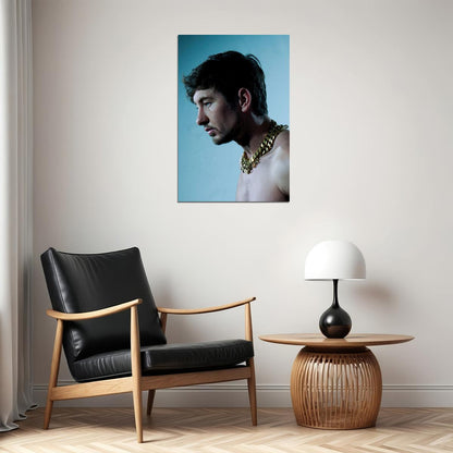 Barry Keoghan Portrait Photo Print Hollywood Celebrity Poster Shirtless Handsome Man Wall Art Stylish Male Model Aesthetic Decor for Bedroom - xonomax