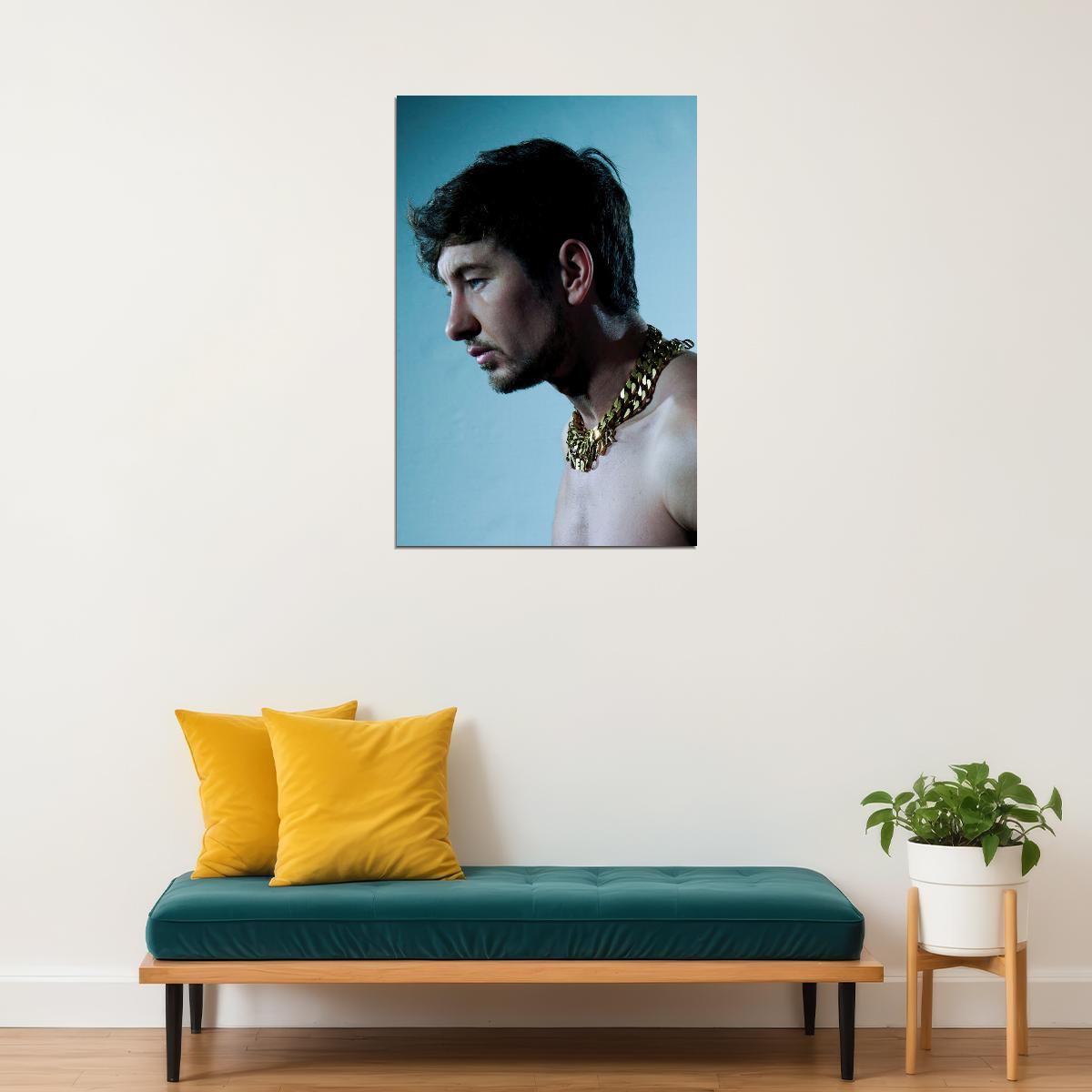 Barry Keoghan Portrait Photo Print Hollywood Celebrity Poster Shirtless Handsome Man Wall Art Stylish Male Model Aesthetic Decor for Bedroom - xonomax