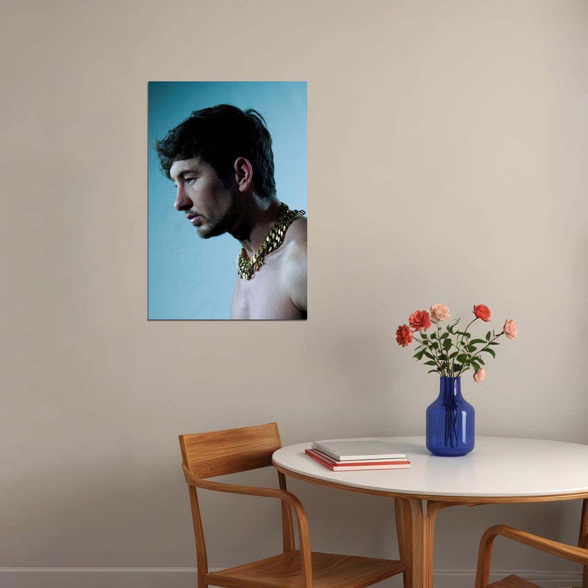 Barry Keoghan Portrait Photo Print Hollywood Celebrity Poster Shirtless Handsome Man Wall Art Stylish Male Model Aesthetic Decor for Bedroom - xonomax
