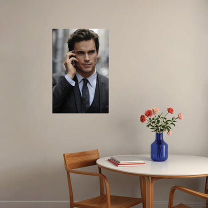 Matt Bomer Office Photo Print Hollywood Celebrity Poster Handsome Man Wall Art Stylish Male Actor Suit Aesthetic Decor for Bedroom Living Space - xonomax