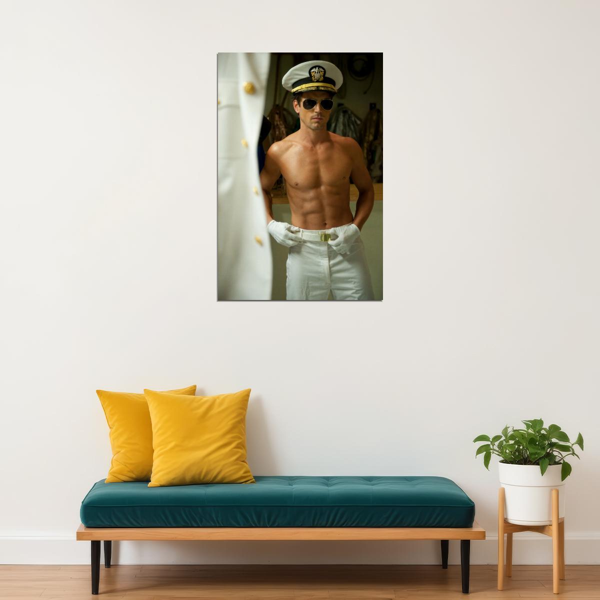 Matt Bomer Sexy Shirtless Photo Print Celebrity Gay Icon Poster Hollywood Handsome Man Wall Art Sailor Fashion Aesthetic Male Model Decor for Bedroom - xonomax