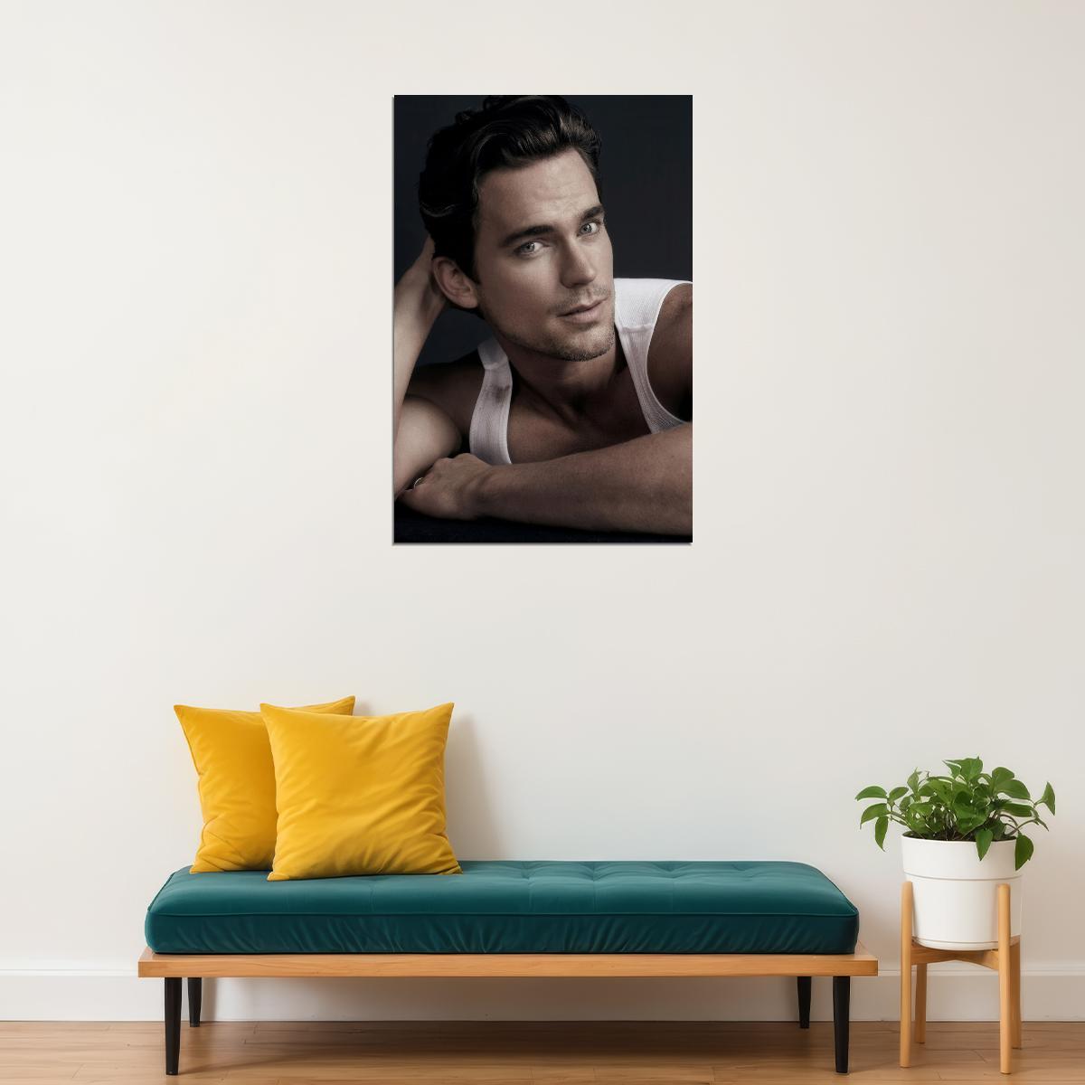 Matt Bomer Portrait Photo Print Celebrity Gay Icon Poster Hollywood Handsome Man Wall Art Stylish Male Model Aesthetic Decor for Bedroom Living Space - xonomax