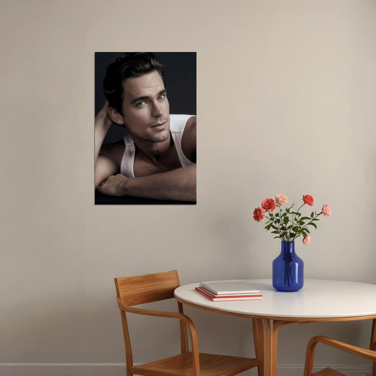 Matt Bomer Portrait Photo Print Celebrity Gay Icon Poster Hollywood Handsome Man Wall Art Stylish Male Model Aesthetic Decor for Bedroom Living Space - xonomax