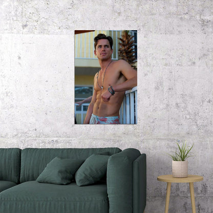 Matt Bomer Sexy Shirtless Photo Print Celebrity Gay Icon Poster Hollywood Handsome Man Wall Art Beach Aesthetic Male Model Decor for Bedroom Living Space - xonomax