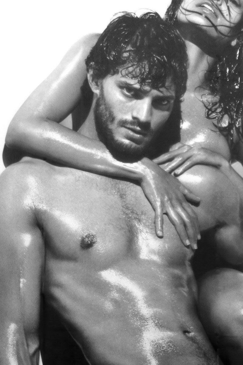 Jamie Dornan Sexy Photo Print Hollywood Celebrity Poster Shirtless Handsome Man Wall Art Wet Aesthetic Male Model Decor for Bedroom Living Room - xonomax