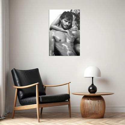 Jamie Dornan Sexy Photo Print Hollywood Celebrity Poster Shirtless Handsome Man Wall Art Wet Aesthetic Male Model Decor for Bedroom Living Room - xonomax