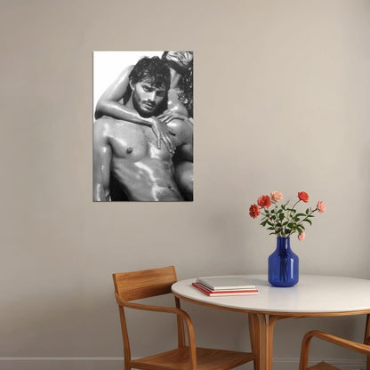 Jamie Dornan Sexy Photo Print Hollywood Celebrity Poster Shirtless Handsome Man Wall Art Wet Aesthetic Male Model Decor for Bedroom Living Room - xonomax