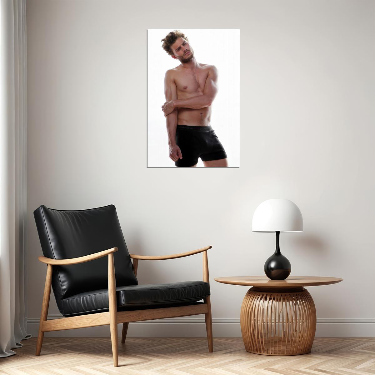 Jamie Dornan Sexy Shirtless Photo Print Hollywood Celebrity Poster Handsome Man Wall Art Stylish Male Model Aesthetic Decor for Bedroom Living Space - xonomax