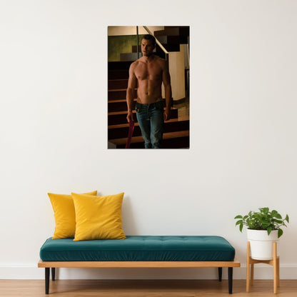 Jamie Dornan Sexy Shirtless Photo Print Hollywood Celebrity Poster Handsome Man Wall Art Movie Scene Male Aesthetic Decor for Bedroom Living Room - xonomax