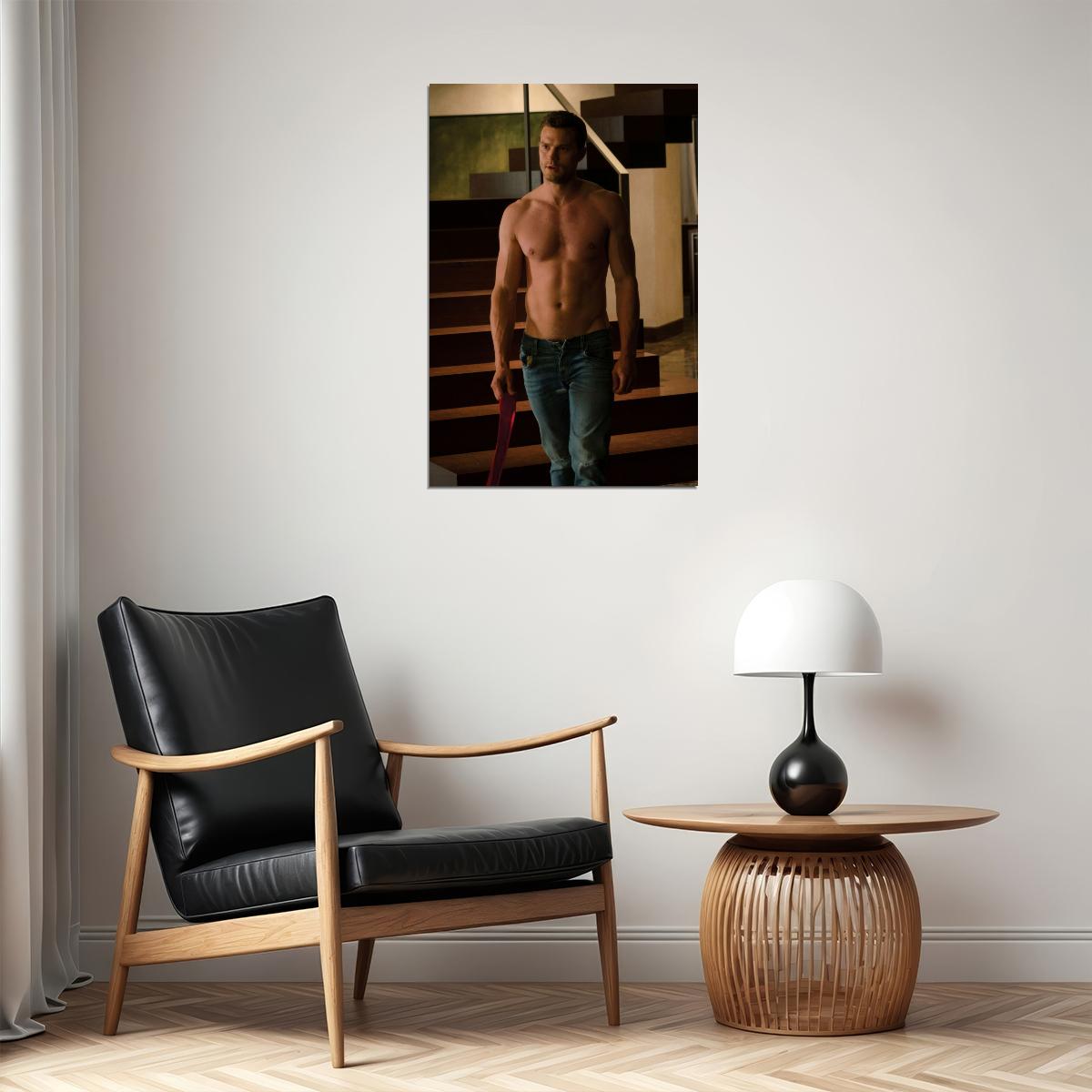 Jamie Dornan Sexy Shirtless Photo Print Hollywood Celebrity Poster Handsome Man Wall Art Movie Scene Male Aesthetic Decor for Bedroom Living Room - xonomax