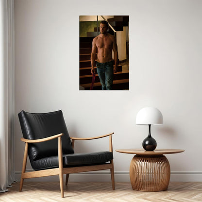 Jamie Dornan Sexy Shirtless Photo Print Hollywood Celebrity Poster Handsome Man Wall Art Movie Scene Male Aesthetic Decor for Bedroom Living Room - xonomax
