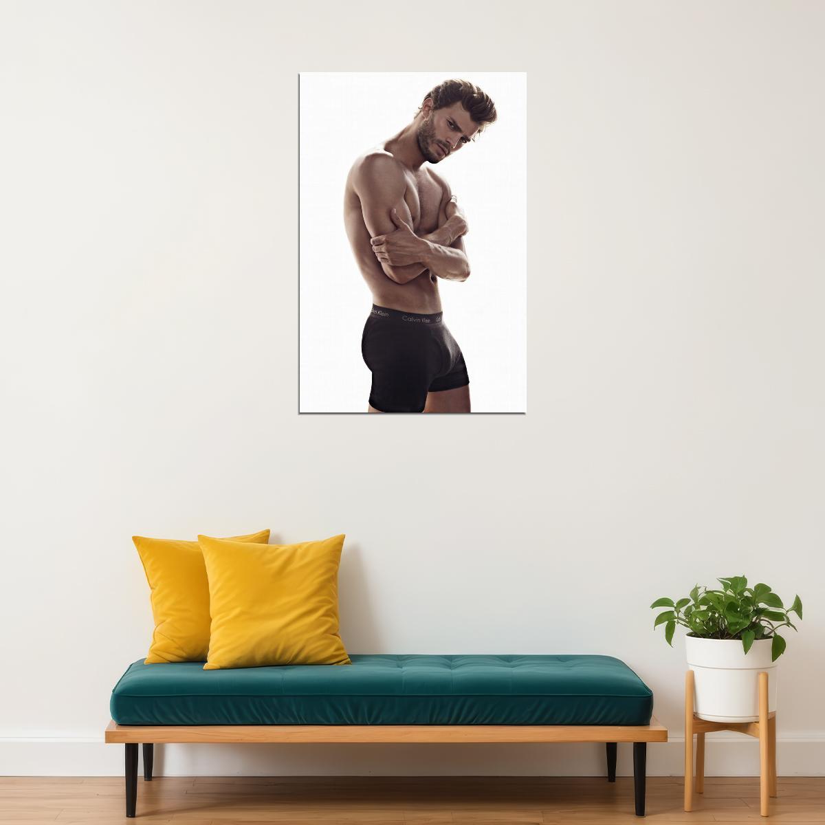 Jamie Dornan Sexy Shirtless Photo Print Hollywood Celebrity Poster Handsome Man Wall Art Stylish Male Model Aesthetic Decor for Bedroom Living Space - xonomax