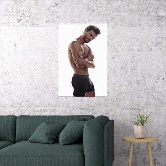 Jamie Dornan Sexy Shirtless Photo Print Hollywood Celebrity Poster Handsome Man Wall Art Stylish Male Model Aesthetic Decor for Bedroom Living Space - xonomax