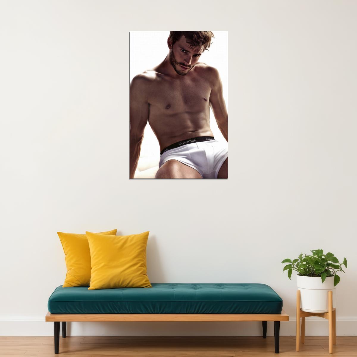 Jamie Dornan Sexy Photo Print Hollywood Celebrity Poster Shirtless Handsome Man Wall Art Stylish Male Model Aesthetic Decor for Bedroom Living Space - xonomax