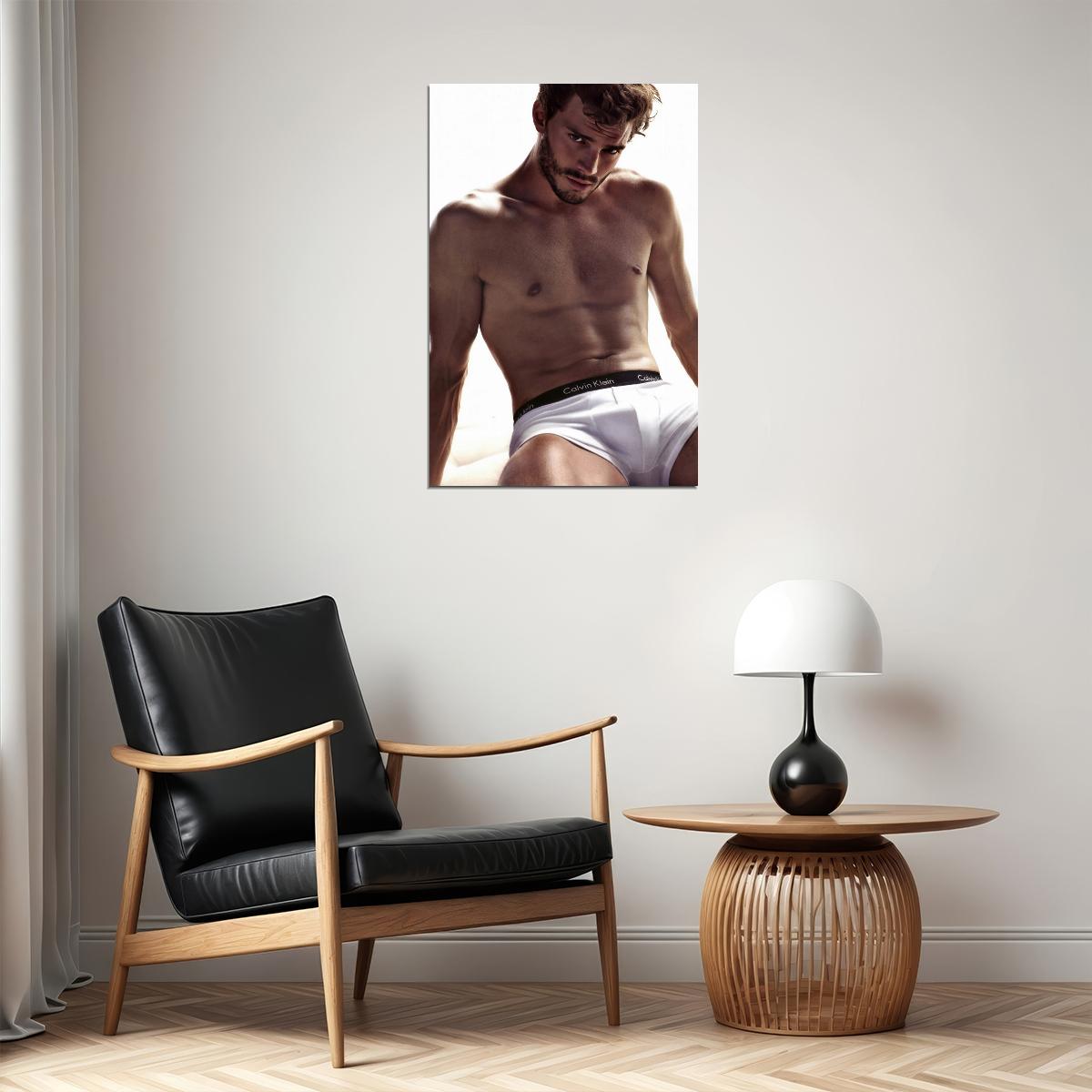 Jamie Dornan Sexy Photo Print Hollywood Celebrity Poster Shirtless Handsome Man Wall Art Stylish Male Model Aesthetic Decor for Bedroom Living Space - xonomax