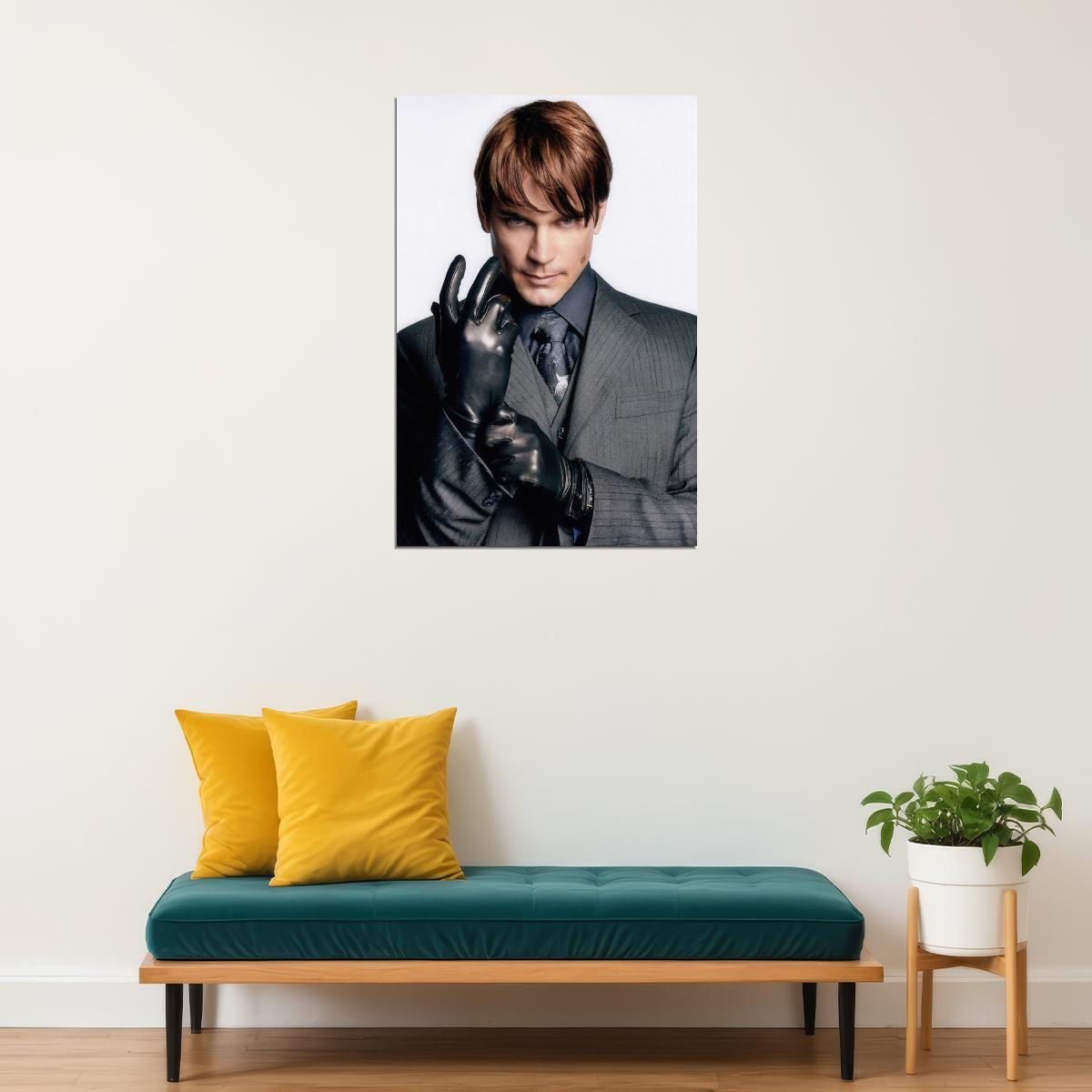 Matt Bomer Office Photo Print Hollywood Celebrity Poster Handsome Man Wall Art Stylish Male Actor Suit Aesthetic Decor for Bedroom Office - xonomax