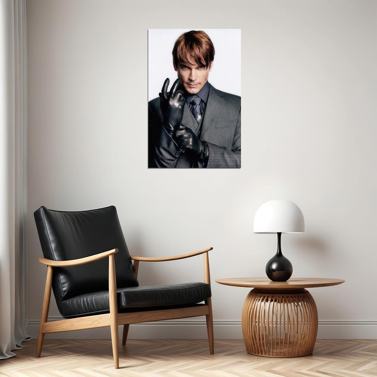 Matt Bomer Office Photo Print Hollywood Celebrity Poster Handsome Man Wall Art Stylish Male Actor Suit Aesthetic Decor for Bedroom Office - xonomax