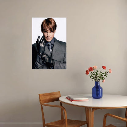 Matt Bomer Office Photo Print Hollywood Celebrity Poster Handsome Man Wall Art Stylish Male Actor Suit Aesthetic Decor for Bedroom Office - xonomax