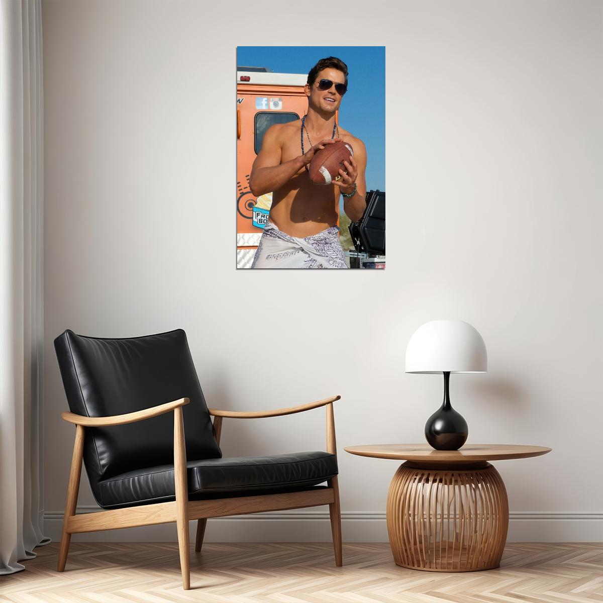 Matt Bomer Sexy Shirtless Photo Print Celebrity Gay Icon Poster Hollywood Handsome Man Wall Art Casual Male Aesthetic Decor for Bedroom Living Space - xonomax