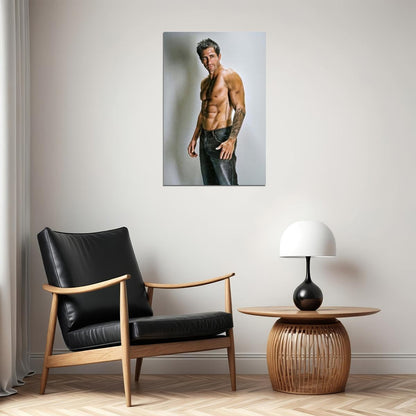Jake Gyllenhaal Sexy Photo Print Hollywood Celebrity Poster Shirtless Handsome Man Wall Art Hot Muscular Male Model Aesthetic Decor for Bedroom Living Room