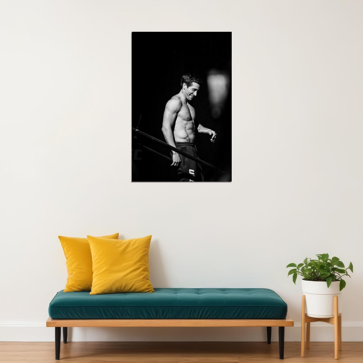 Jake Gyllenhaal Black and White Photo Print Hollywood Celebrity Poster Shirtless Handsome Man Wall Art Hot Male Model Aesthetic Decor for Bedroom - xonomax