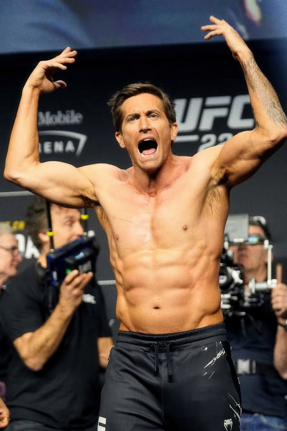 Jake Gyllenhaal Shirtless Photo Print Hollywood Celebrity Poster Handsome Man Wall Art Boxing Fighter Aesthetic Hot Male Decor for Bedroom Living Room - xonomax