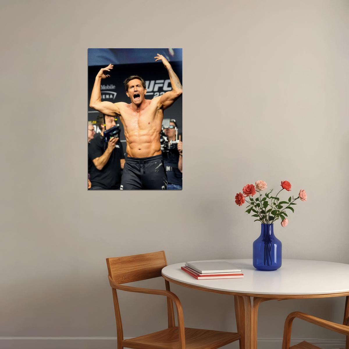 Jake Gyllenhaal Shirtless Photo Print Hollywood Celebrity Poster Handsome Man Wall Art Boxing Fighter Aesthetic Hot Male Decor for Bedroom Living Room - xonomax