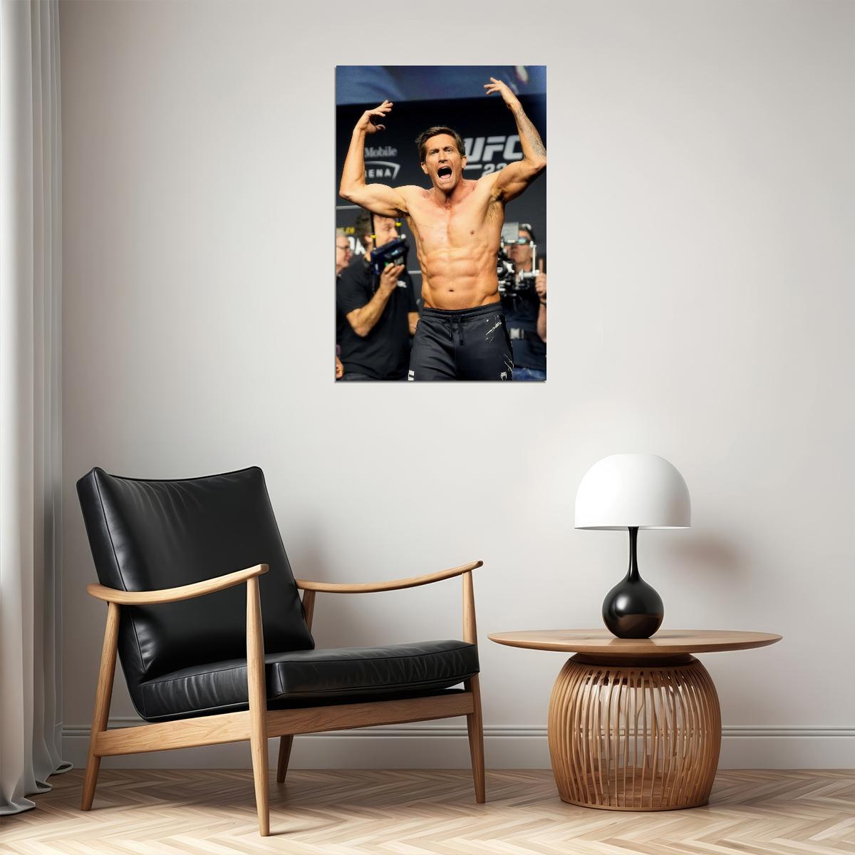 Jake Gyllenhaal Shirtless Photo Print Hollywood Celebrity Poster Handsome Man Wall Art Boxing Fighter Aesthetic Hot Male Decor for Bedroom Living Room - xonomax
