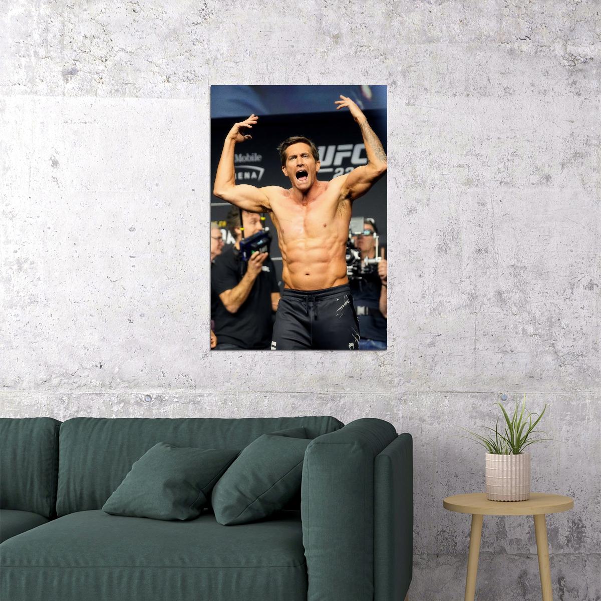 Jake Gyllenhaal Shirtless Photo Print Hollywood Celebrity Poster Handsome Man Wall Art Boxing Fighter Aesthetic Hot Male Decor for Bedroom Living Room - xonomax