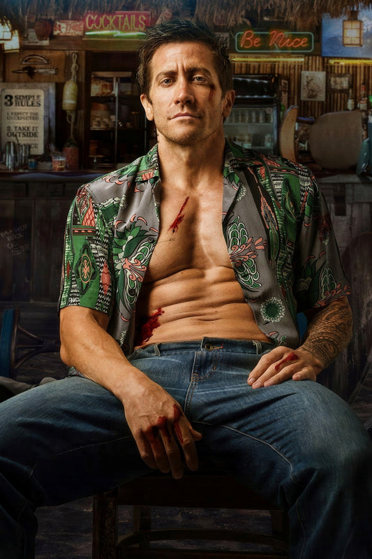 Jake Gyllenhaal Movie Scene Photo Print Hollywood Celebrity Poster Shirtless Handsome Man Wall Art Hot Bad Boy Aesthetic Decor for Bedroom Living Room - xonomax