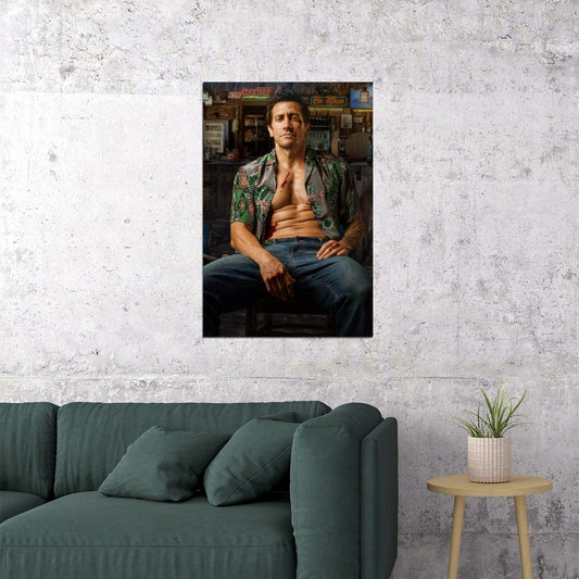 Jake Gyllenhaal Movie Scene Photo Print Hollywood Celebrity Poster Shirtless Handsome Man Wall Art Hot Bad Boy Aesthetic Decor for Bedroom Living Room - xonomax