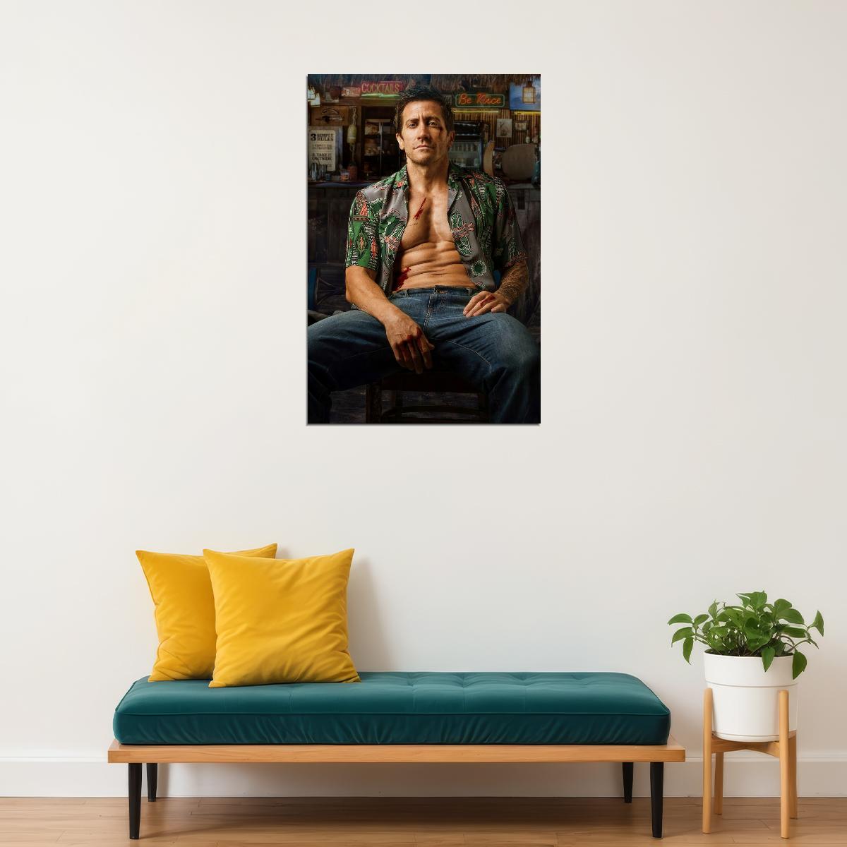 Jake Gyllenhaal Movie Scene Photo Print Hollywood Celebrity Poster Shirtless Handsome Man Wall Art Hot Bad Boy Aesthetic Decor for Bedroom Living Room - xonomax