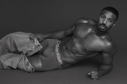 Michael B. Jordan Black and White Photo Print Hollywood Celebrity Poster Shirtless Handsome Man Wall Art Hot Male Model Aesthetic Decor for Bedroom Living Room - xonomax